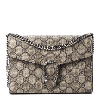 Gucci GG Supreme Monogram Mini Dionysus Chain Wallet Beige Vulcanic Red 1 of 10