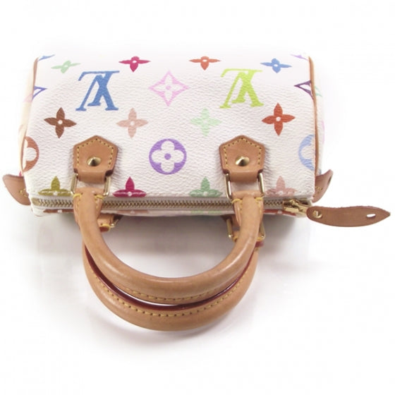 Louis Vuitton Monogram Multicolor Mini Sac HL Speedy White 6 of 9