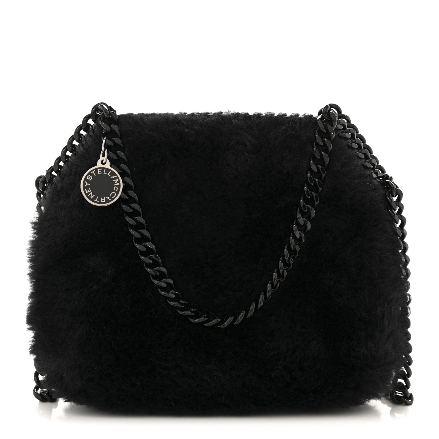 Stella McCartney Eco Fur Tiny Shoulder Bag Black 1 of 9