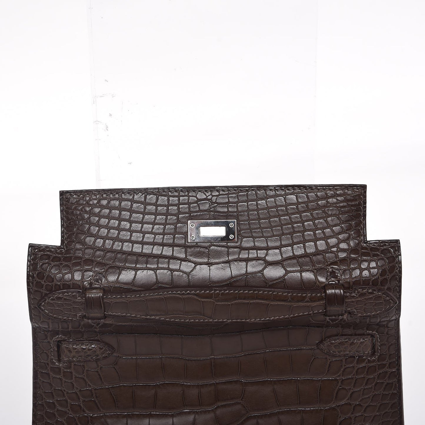 Matte Alligator Kelly Pochette Ebene