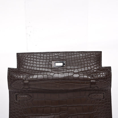 Hermes Matte Alligator Kelly Pochette Ebene 10 of 25