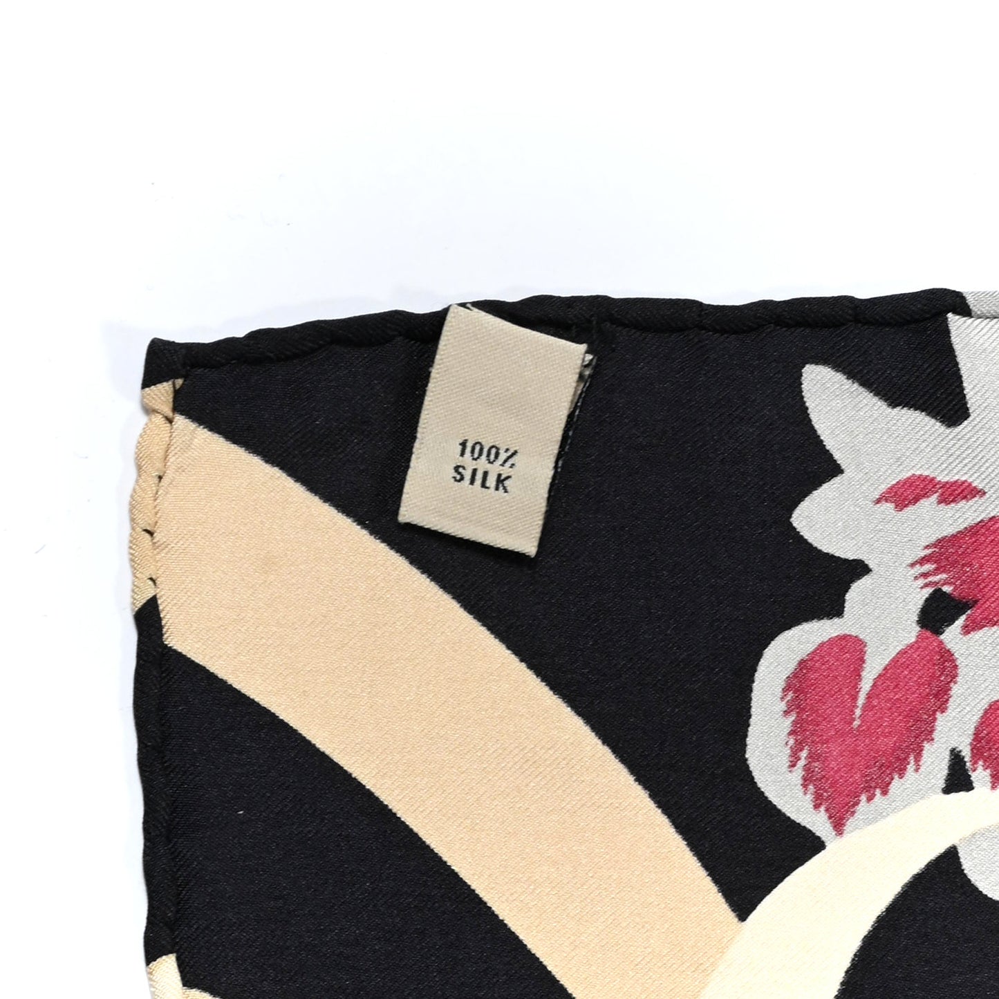 Silk Floral Print Scarf Multicolor