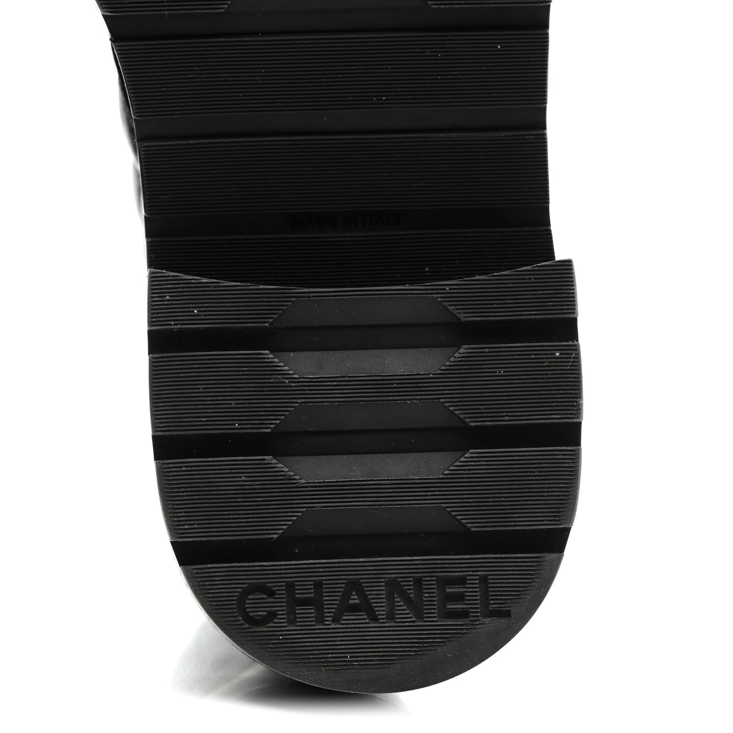 Chanel Shiny Lambskin Quilted Lace Up Combat Boots 38 Black 9 of 9