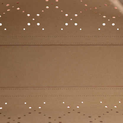 Chanel Perforated Grained Calfskin Small Shopping Tote Coral Beige 5 of 16