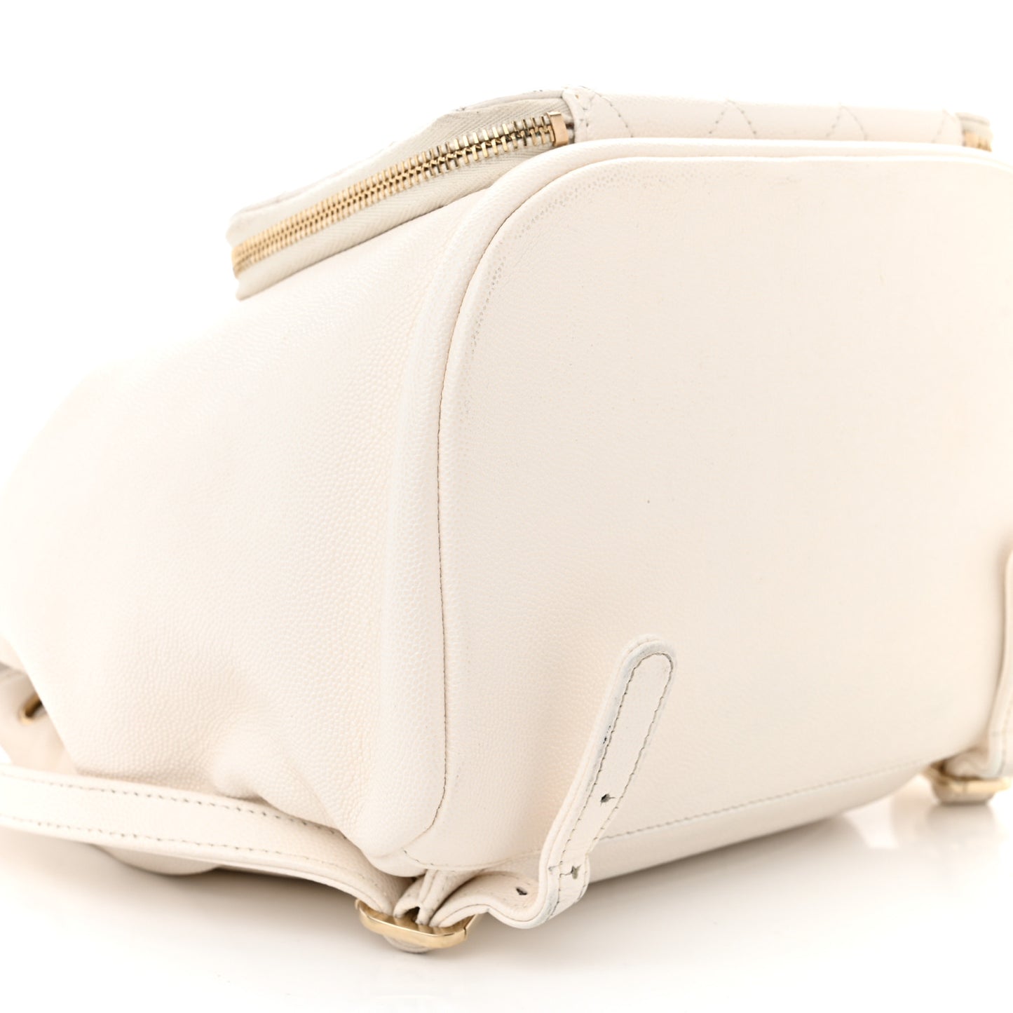 Caviar Quilted Business Affinity Backpack White