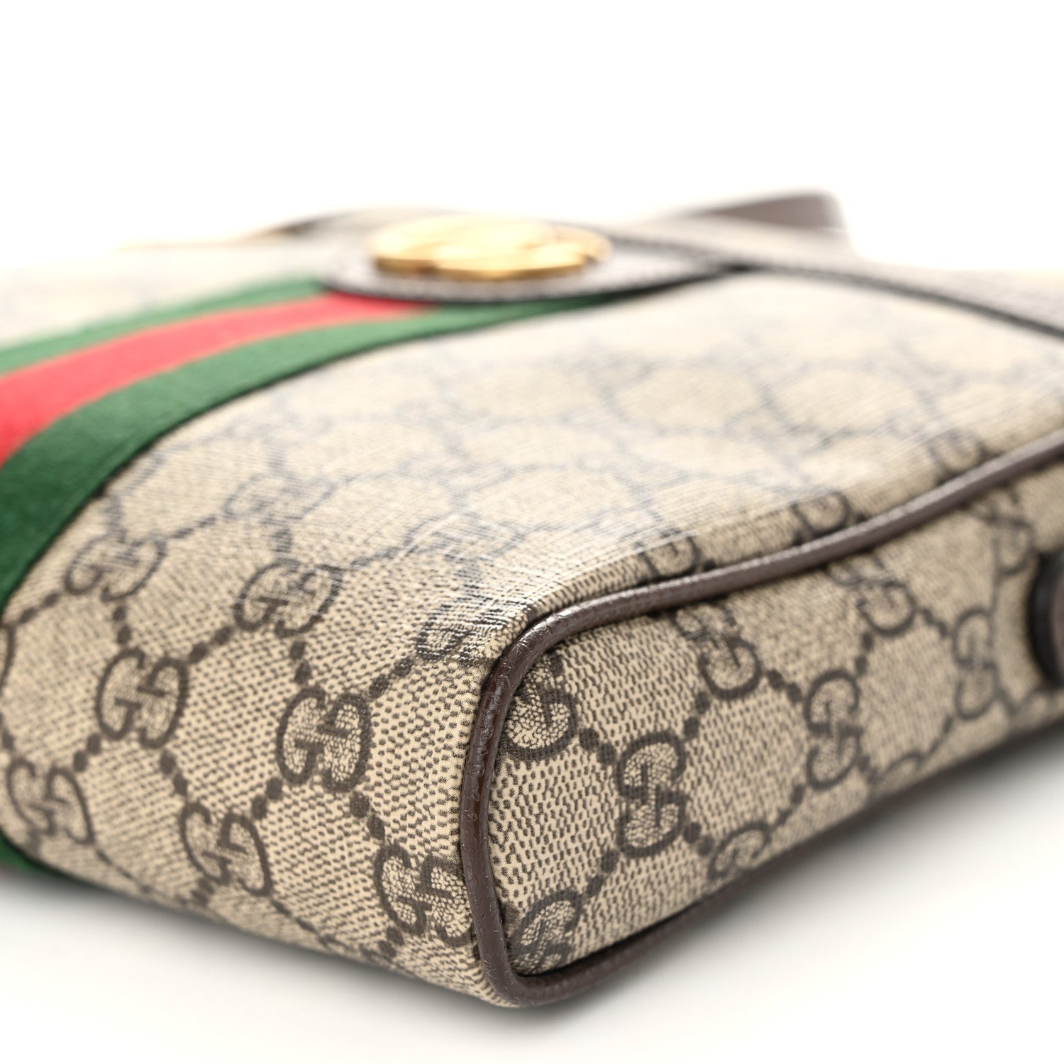 Gucci GG Supreme Monogram Web Small Ophidia Messenger Bag Brown 11 of 13