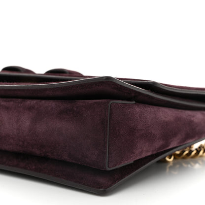 Salvatore Ferragamo Suede Calfskin Vera Bow Crossbody Bag Dark Bordeaux 10 of 11