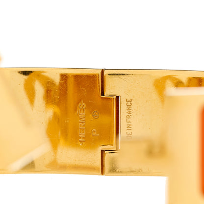 Hermes Enamel Wide Clic Clac H Bracelet PM Orange 3 of 4