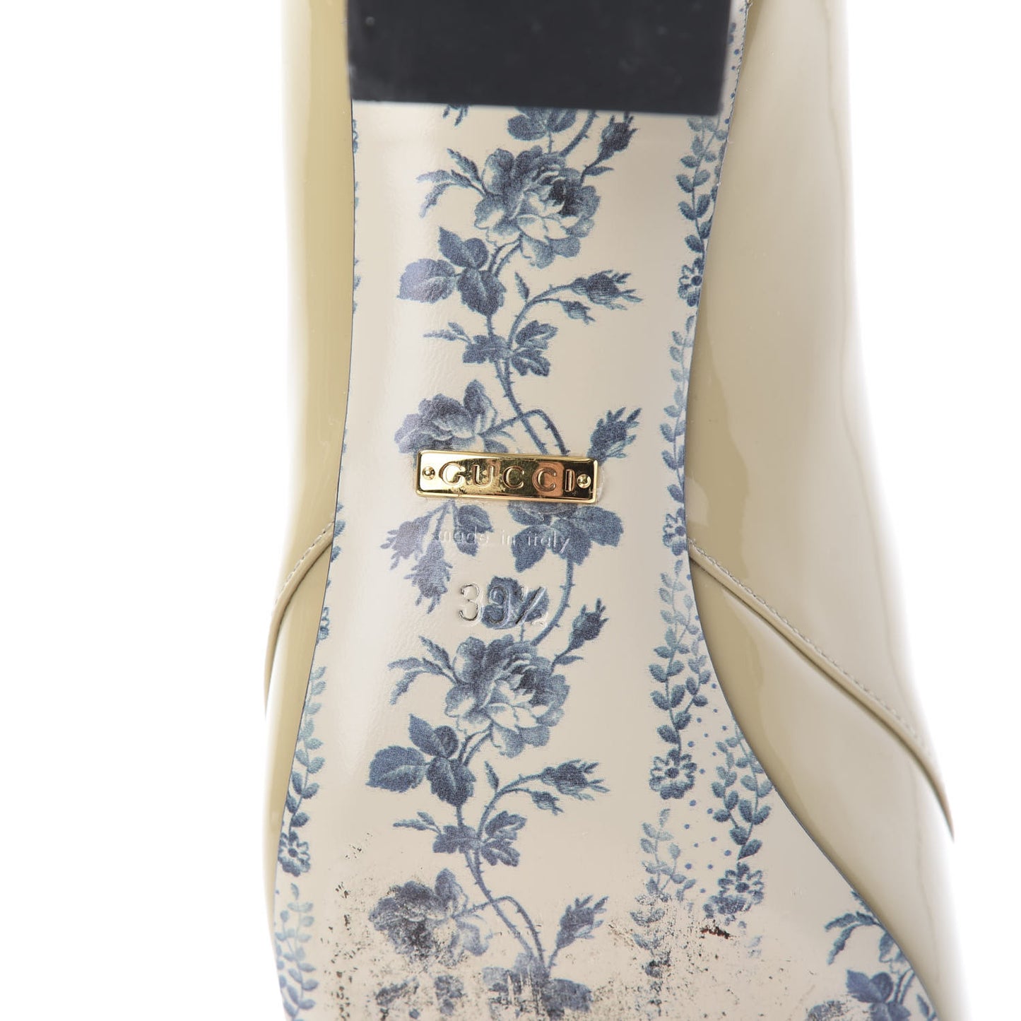 Vernice GG Victoire 55mm Loafer Pumps 39.5 Sand Storm