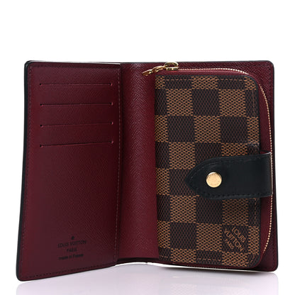 Louis Vuitton Damier Ebene Juliette Wallet Bordeaux Black 5 of 14