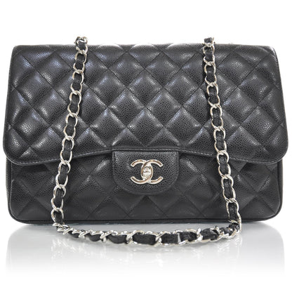 Chanel Caviar Jumbo Flap Black SHW 1 of 9