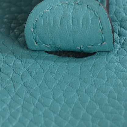 Hermes Taurillon Clemence Amazone Evelyne TPM Bleu Saint Cyr Feu 6 of 9