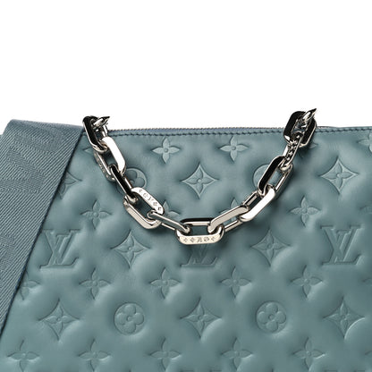 Louis Vuitton Lambskin Embossed Monogram Coussin PM Blue Glacier 9 of 11