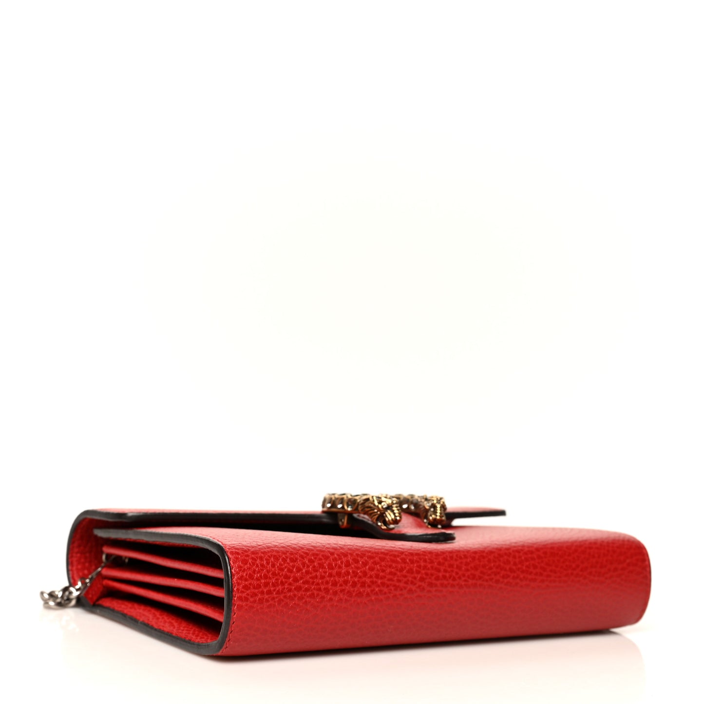 Calfskin Mini Dionysus Chain Wallet Hibiscus Red