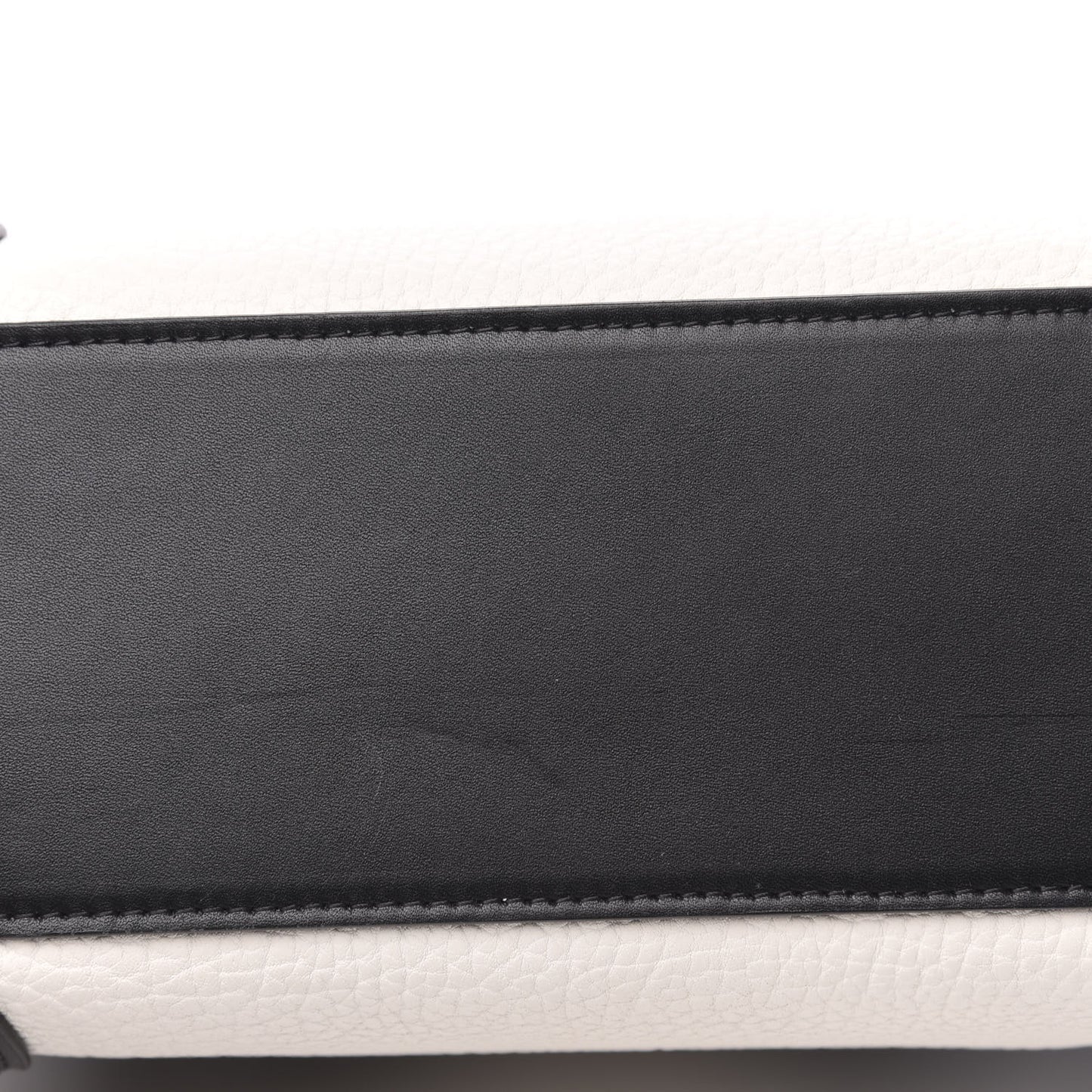 Bullhide Calfskin Suede Nano Tri-Color Luggage White