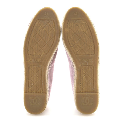 Chanel Toile Sequin CC Espadrilles 41 Pink Dark Pink 6 of 9