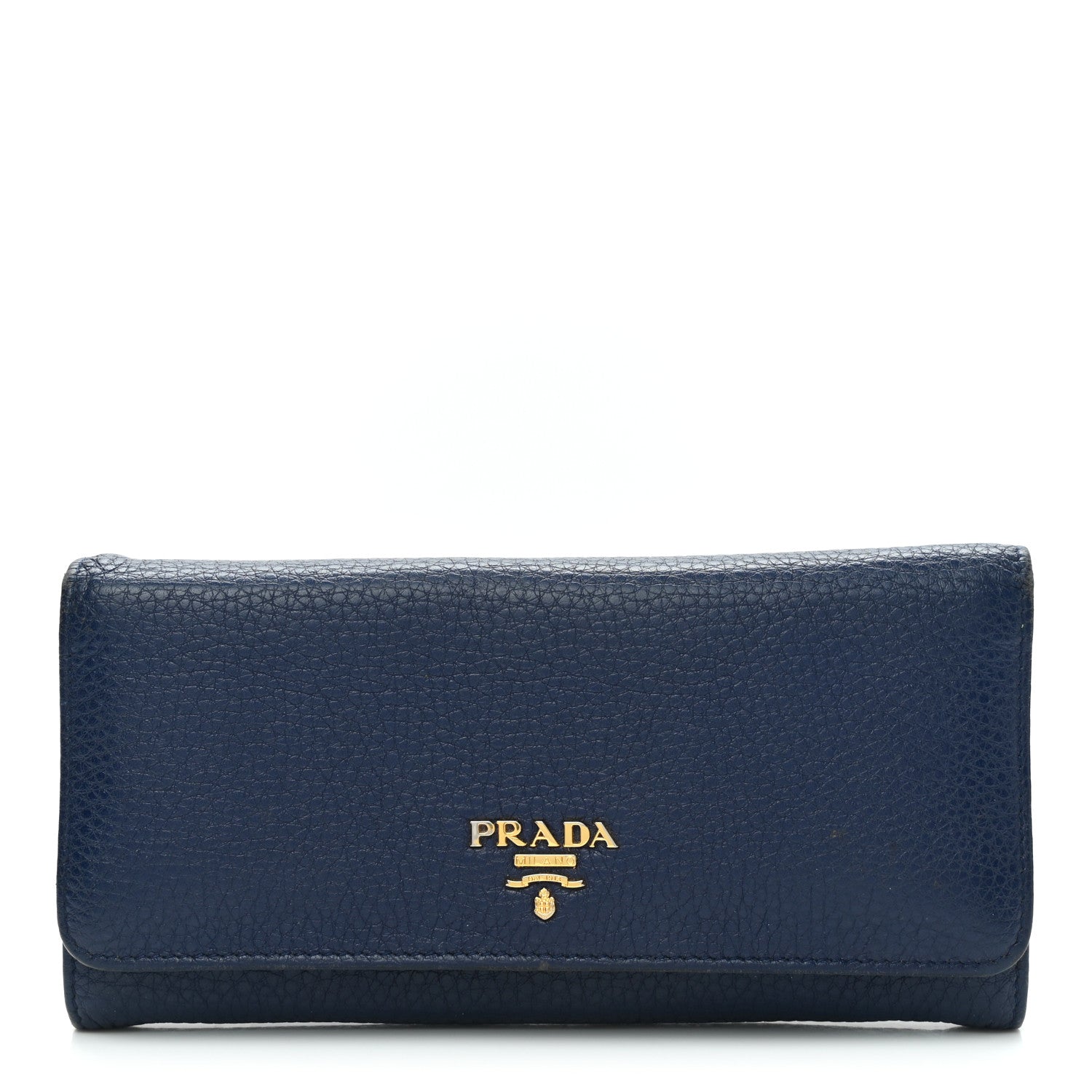 Prada Vitello Phenix Continental Flap Wallet Baltico 3 of 15