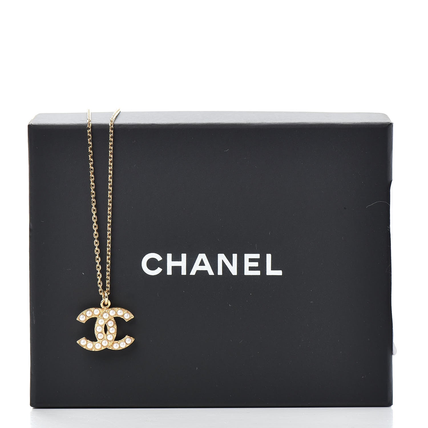 Chanel Pearl CC Pendant Necklace Gold 6 of 6