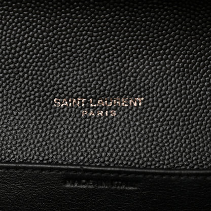 Saint Laurent Grain de Poudre Uptown Chain Wallet Black 6 of 17