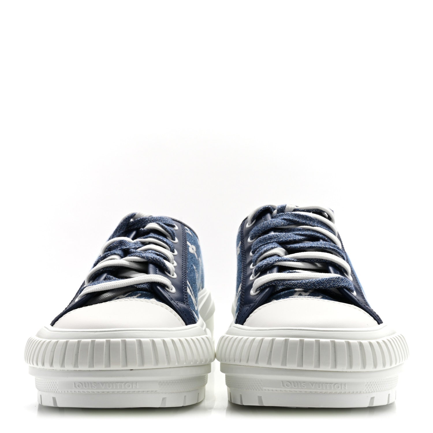 Louis Vuitton Denim Monogram Squad Sneakers 40 Marine 5 of 19