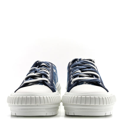 Louis Vuitton Denim Monogram Squad Sneakers 40 Marine 5 of 19
