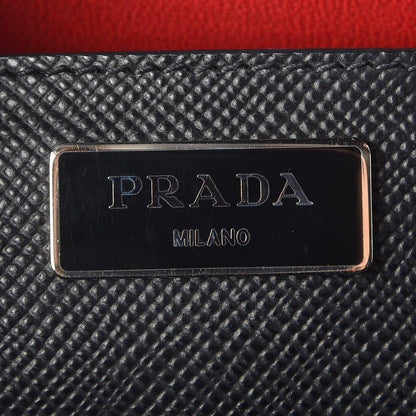 Prada Saffiano Cuir Twin Tote Black 7 of 9