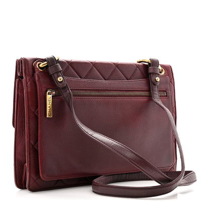 Chanel Caviar Quilted Large Retro Class Flap Burgundy 3 of 15