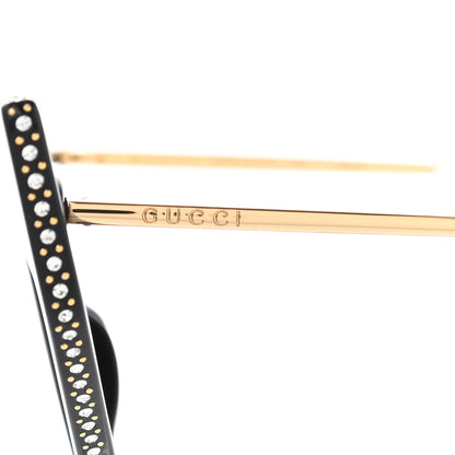 Gucci Acetate Crystal Geometric Sunglasses GG0430S Black 6 of 10