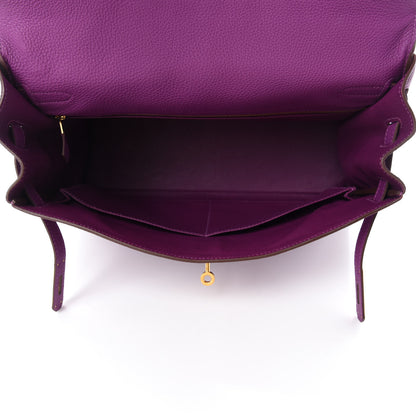 Hermes Togo Kelly Retourne 35 Anemone 5 of 12