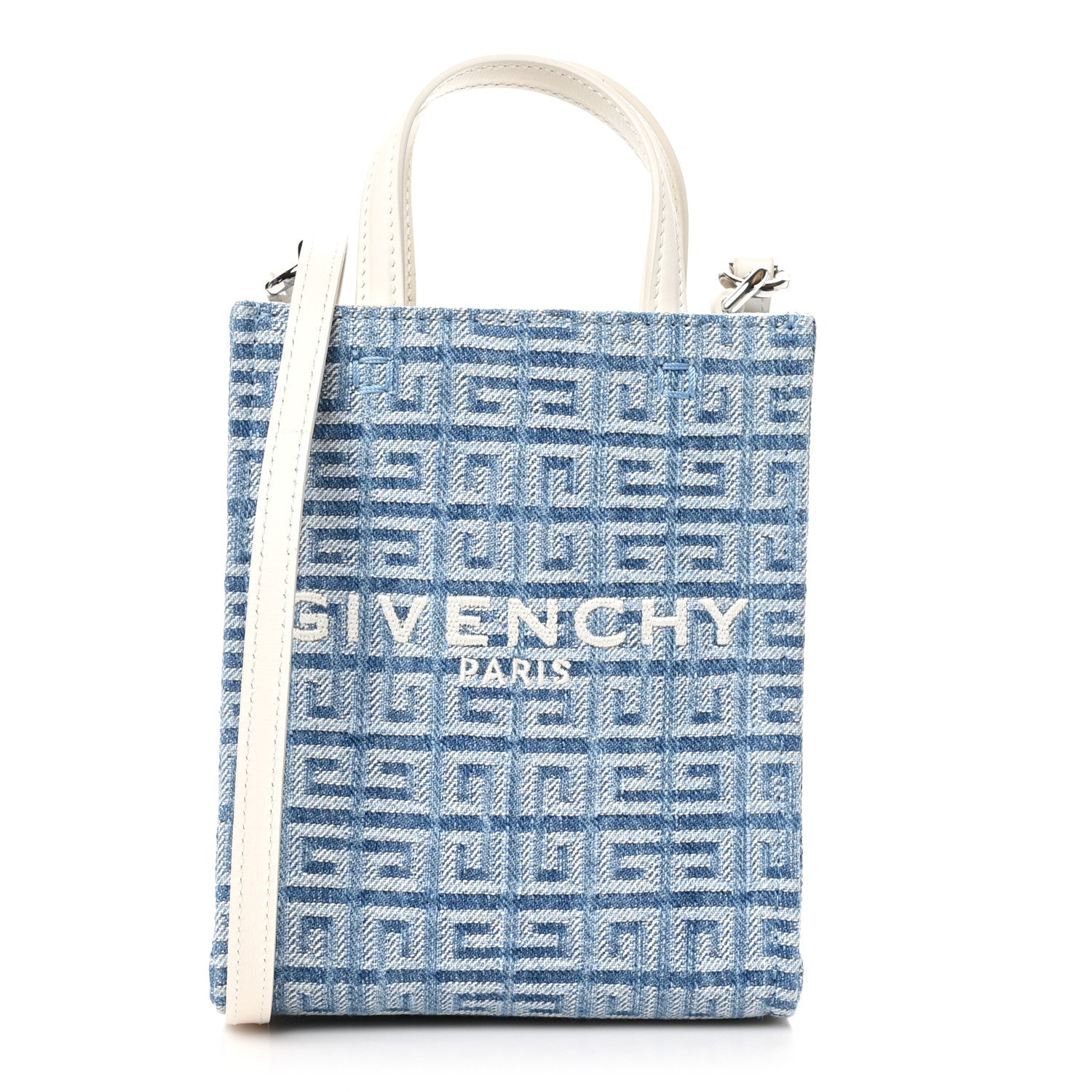 Givenchy Washed Denim Mini G Vertical Shopping Tote Blue 1 of 10