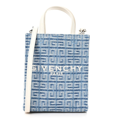 Givenchy Washed Denim Mini G Vertical Shopping Tote Blue 1 of 10