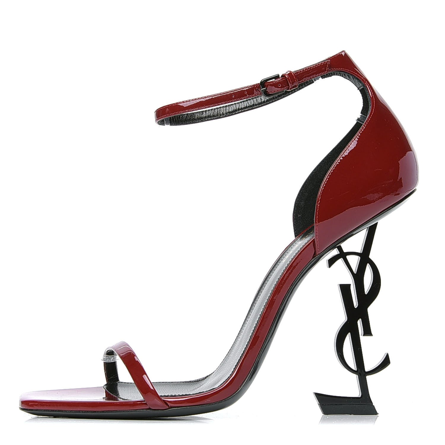 Saint Laurent Patent Opyum 110 Sandals 40 Hot Red 1 of 5