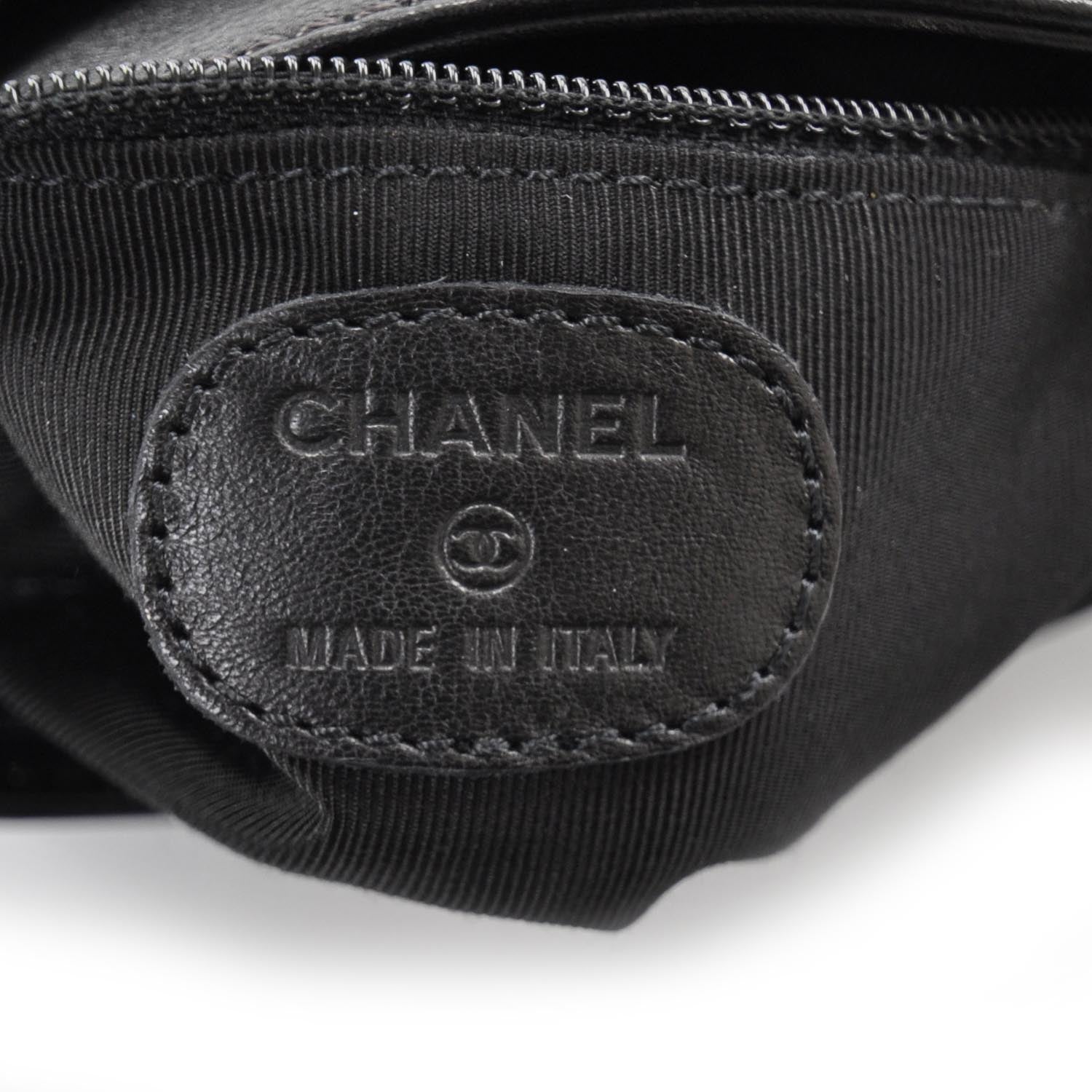 Chanel Lambskin Flap Belt Bag 80 32 Black 6 of 9