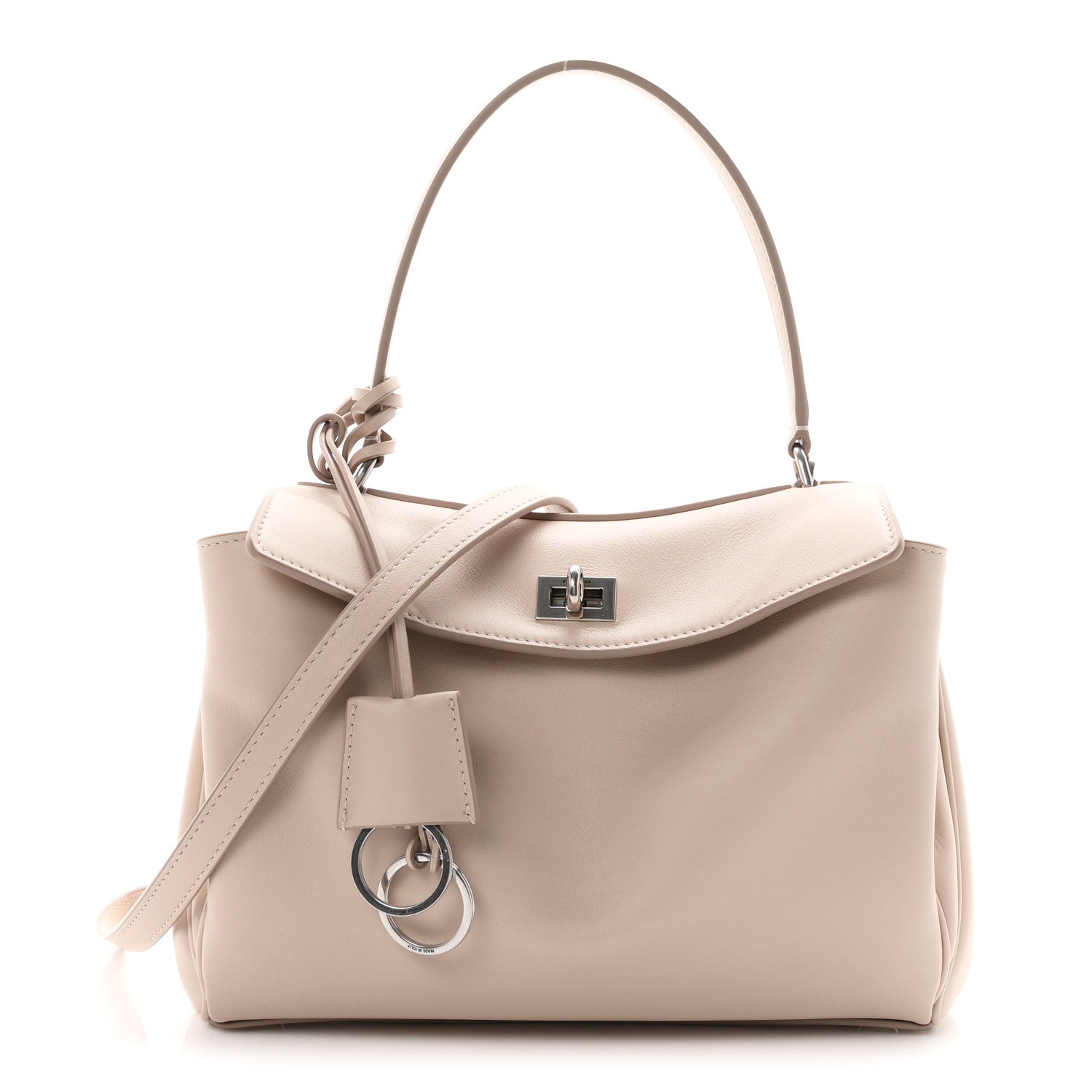 Balenciaga Natural Smooth Calfskin Small Rodeo Top Handle Handbag Almond 1 of 9