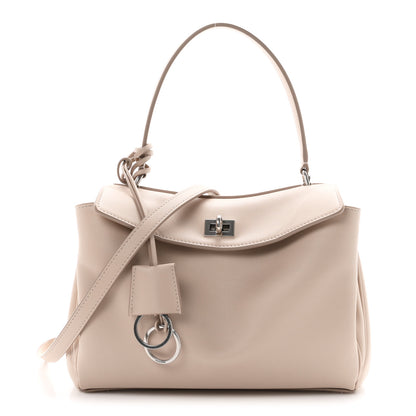 Balenciaga Natural Smooth Calfskin Small Rodeo Top Handle Handbag Almond 1 of 9