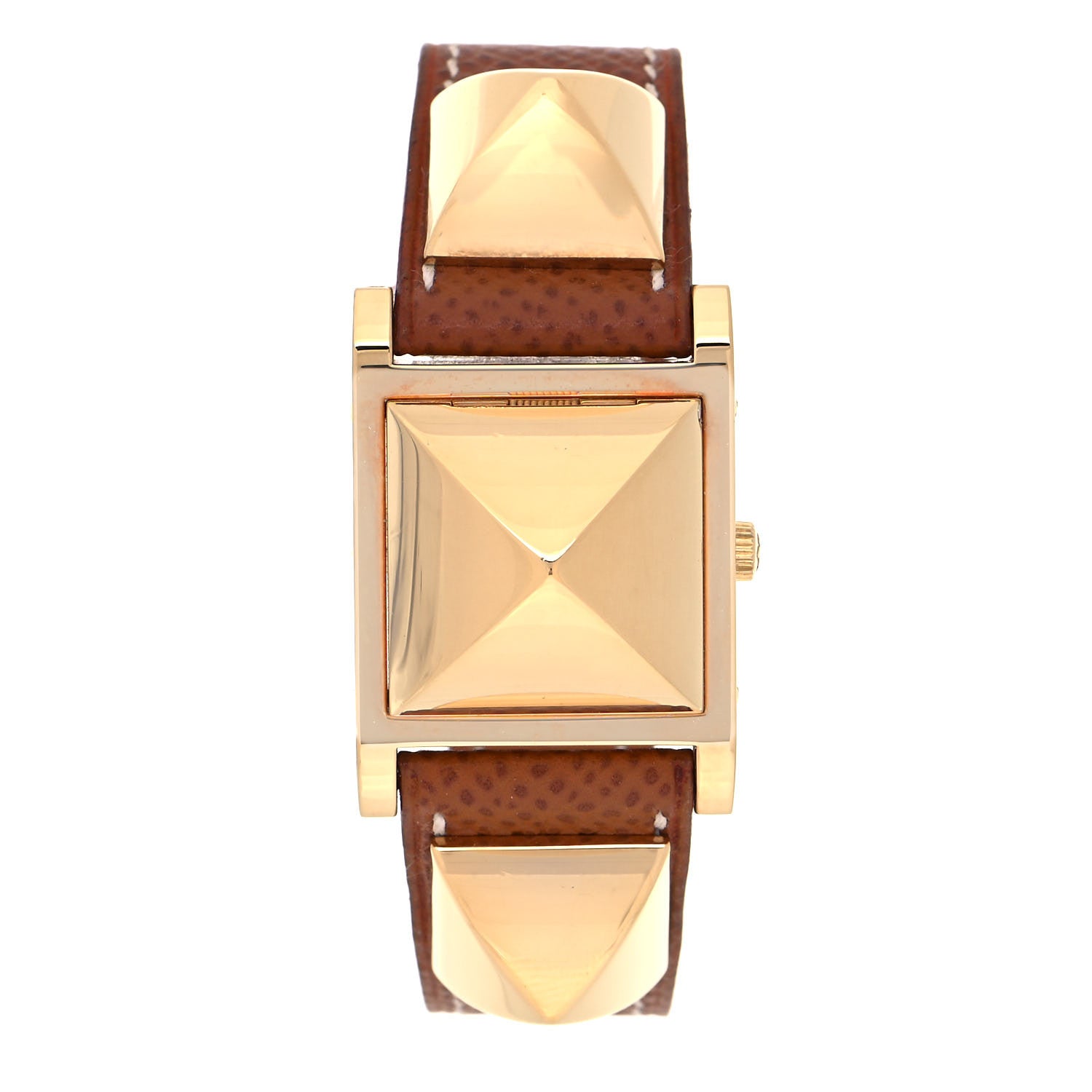 Hermes Stainless Steel Courchevel 23mm Medor Quartz Watch Gold 1 of 5
