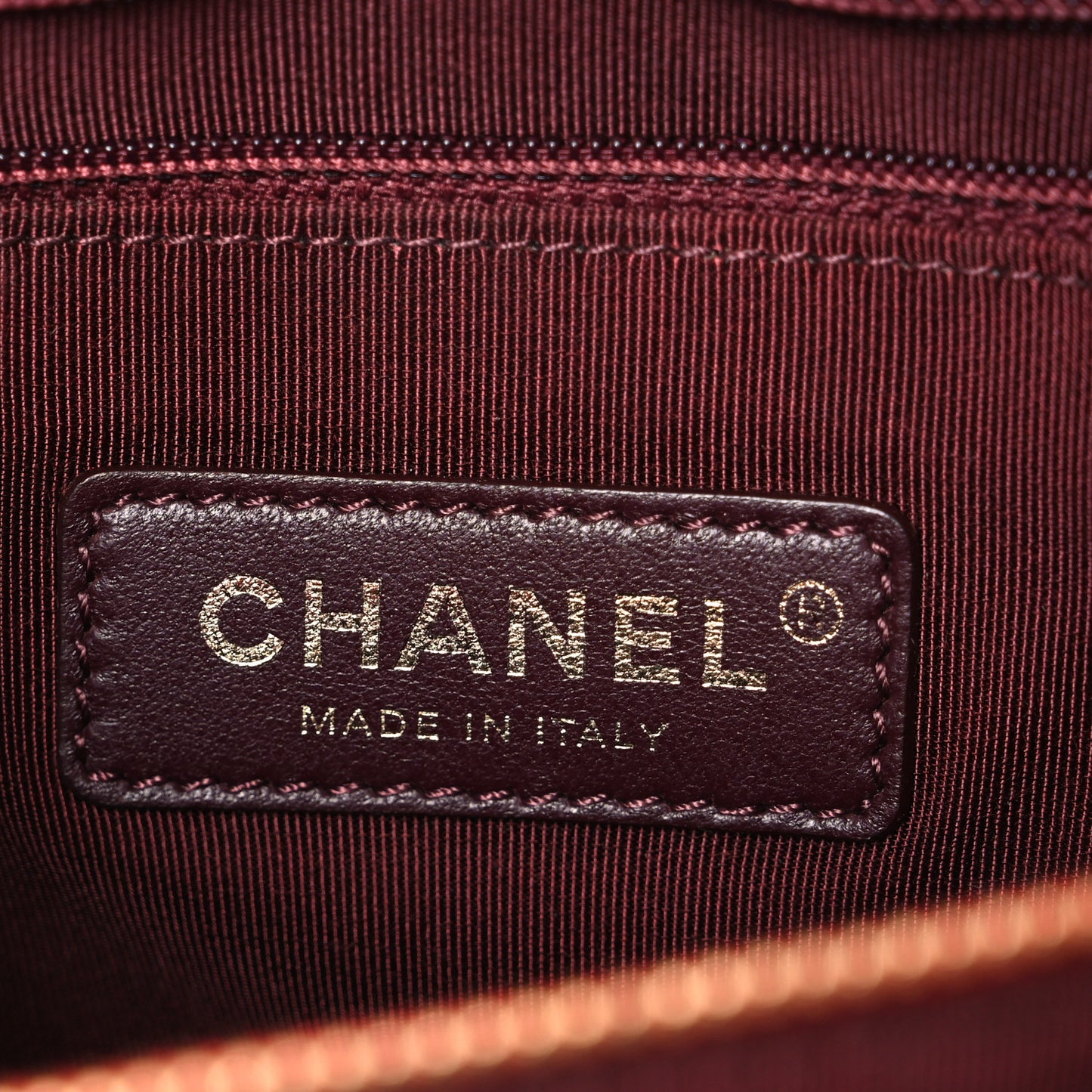 Sheepskin Quilted Small Mademoiselle Vintage Shopping Tote Red