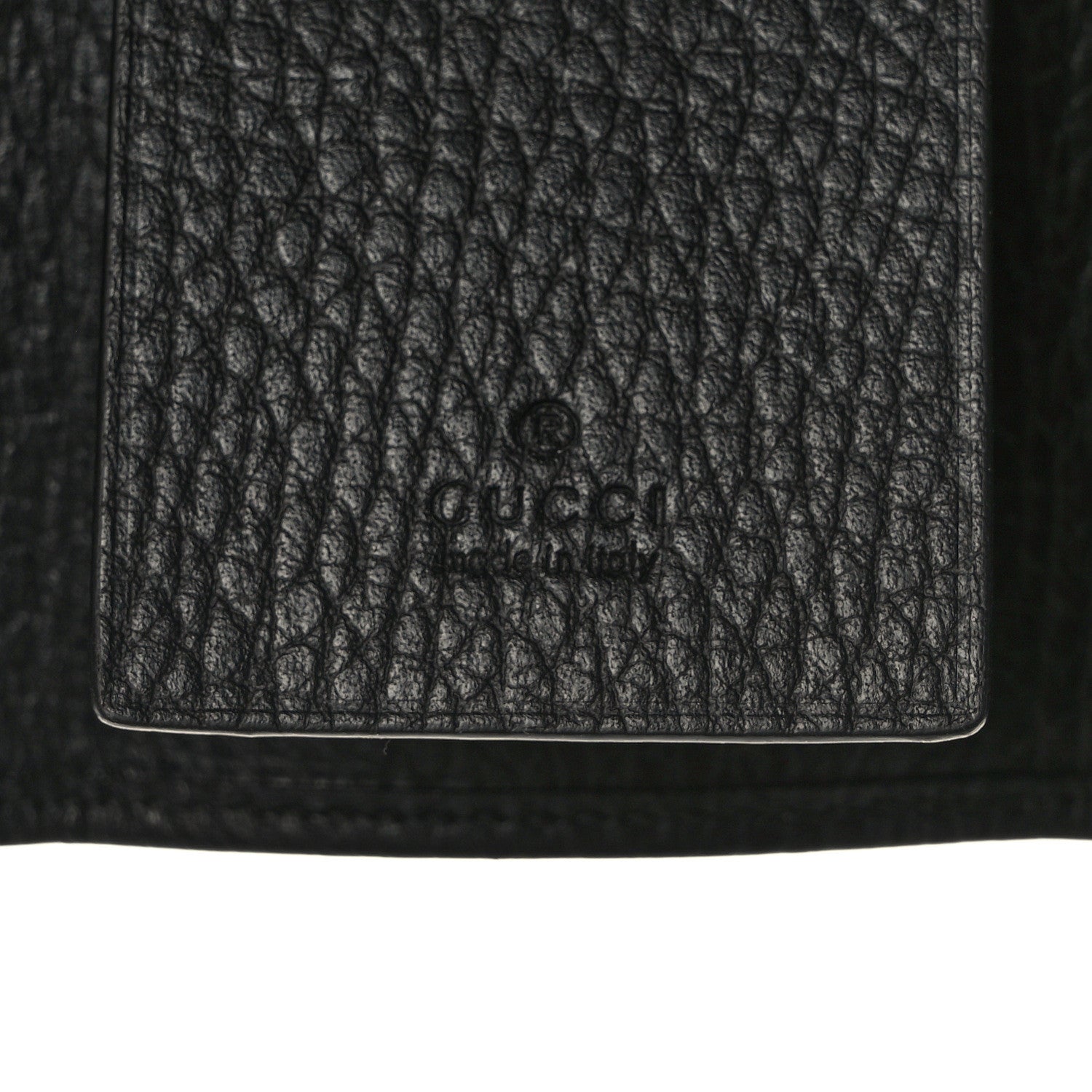 Gucci Pebbled Calfskin GG Marmont 6 Key Holder Black 7 of 8