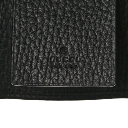 Gucci Pebbled Calfskin GG Marmont 6 Key Holder Black 7 of 8