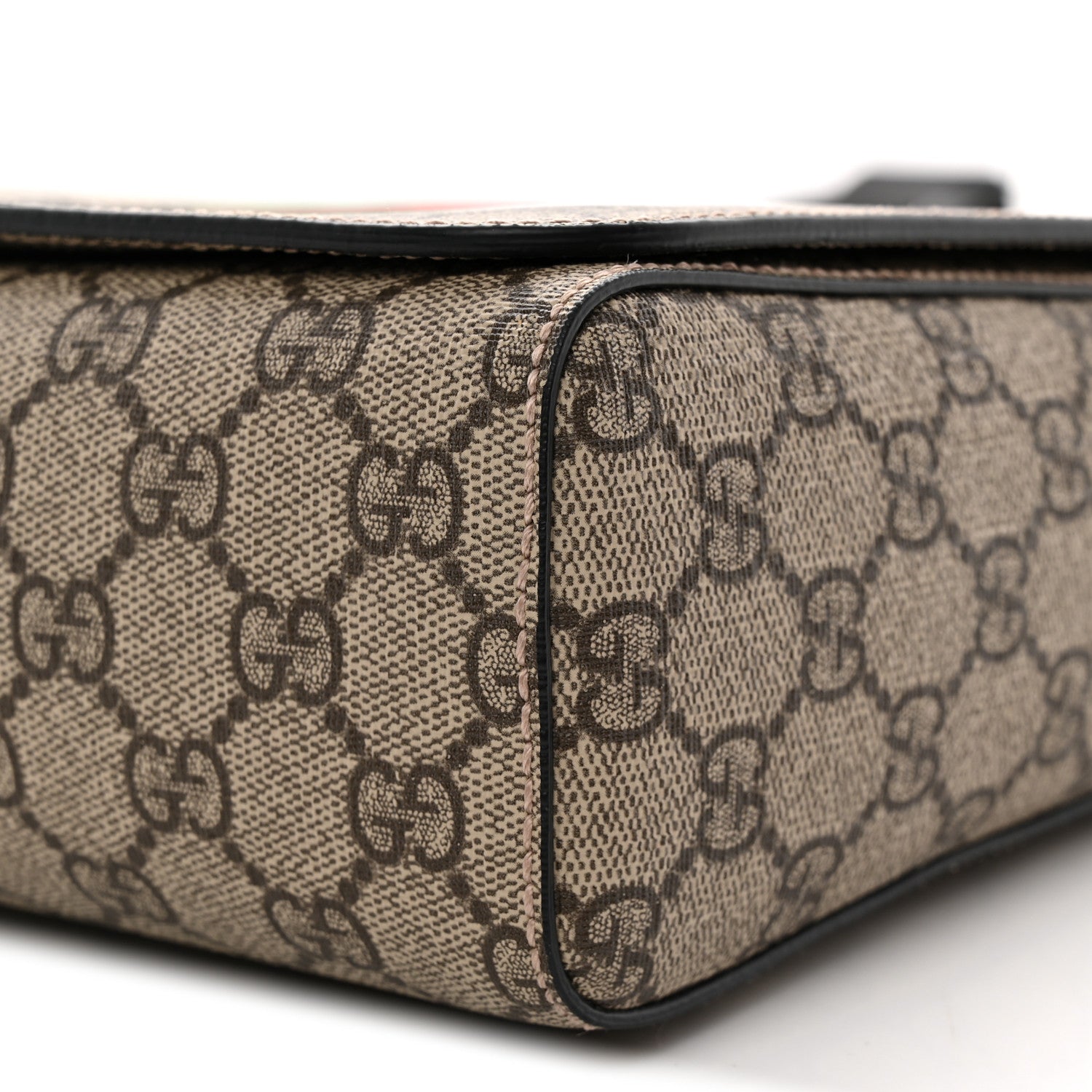Gucci GG Supreme Monogram Web Flap Messenger Bag Black 10 of 10