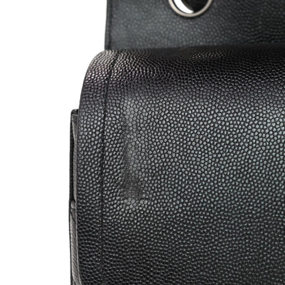 Chanel Iridescent Caviar Chevron Quilted Jumbo Double Flap Black 11 of 11