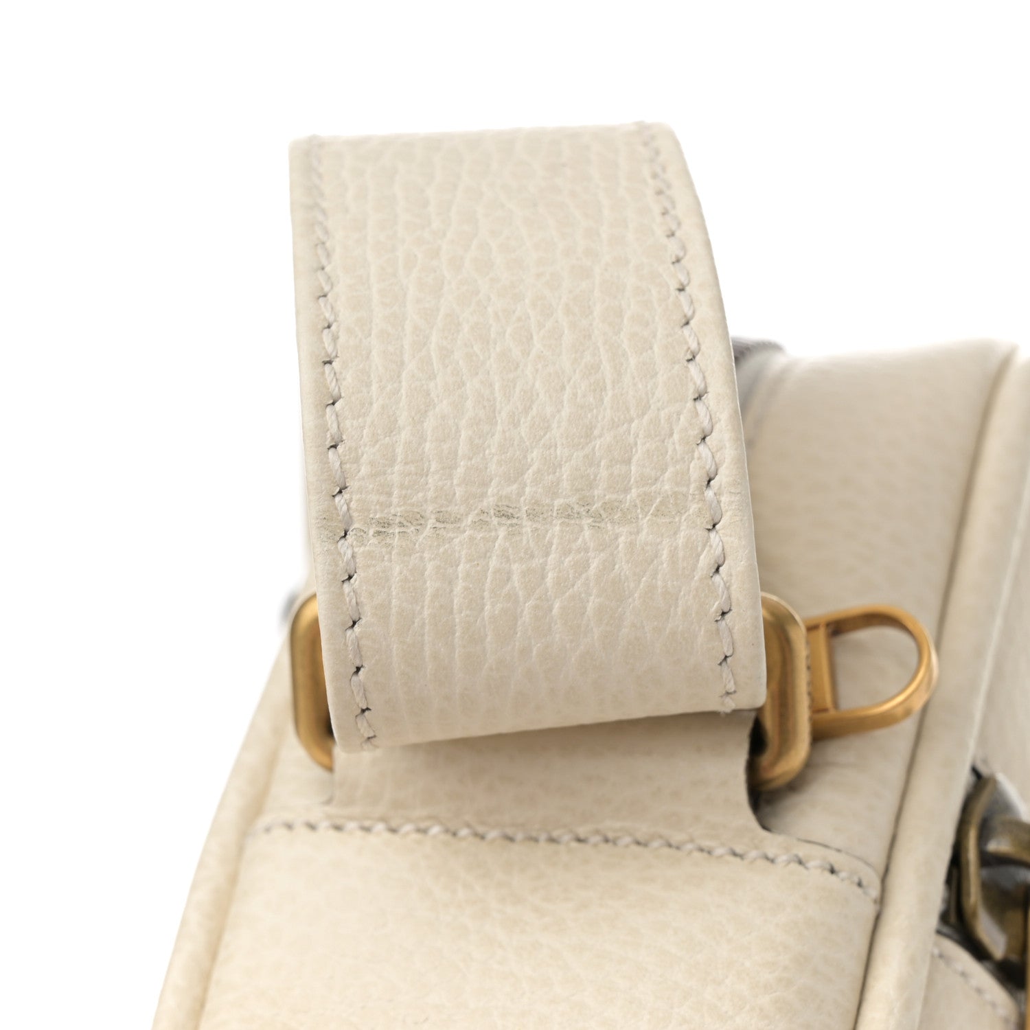 Gucci Grained Calfskin Logo Messenger Bag White 13 of 14