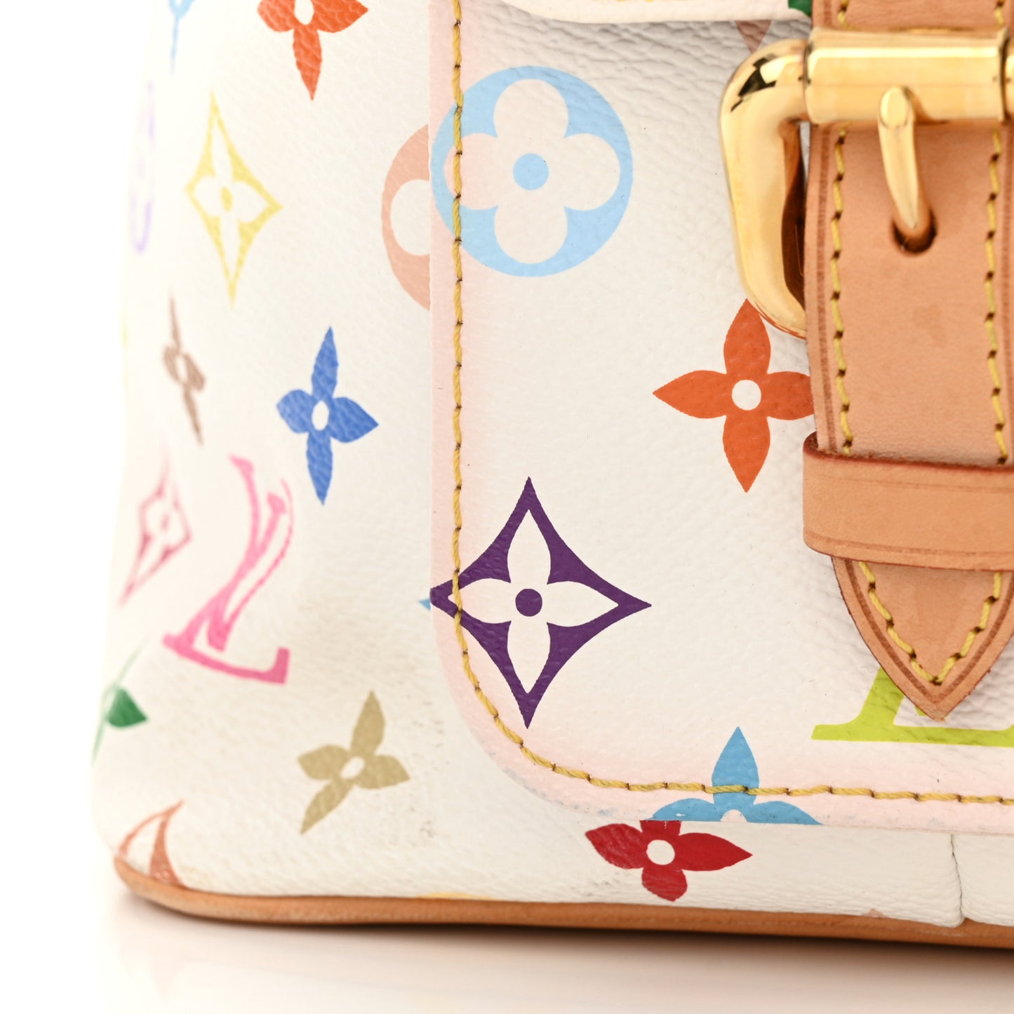 Monogram Multicolor Petit Noe White