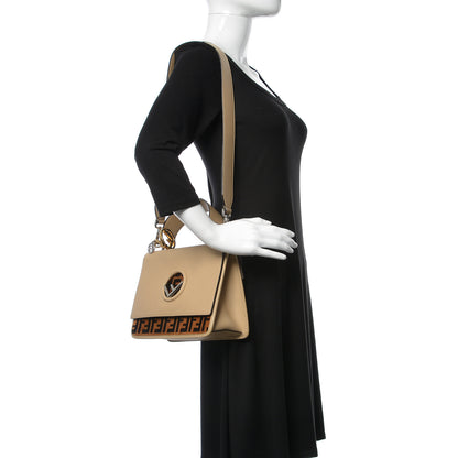 Fendi Vitello Century Velvet F is Fendi FF Kan I Shoulder Bag Tobacco Amido 2 of 16