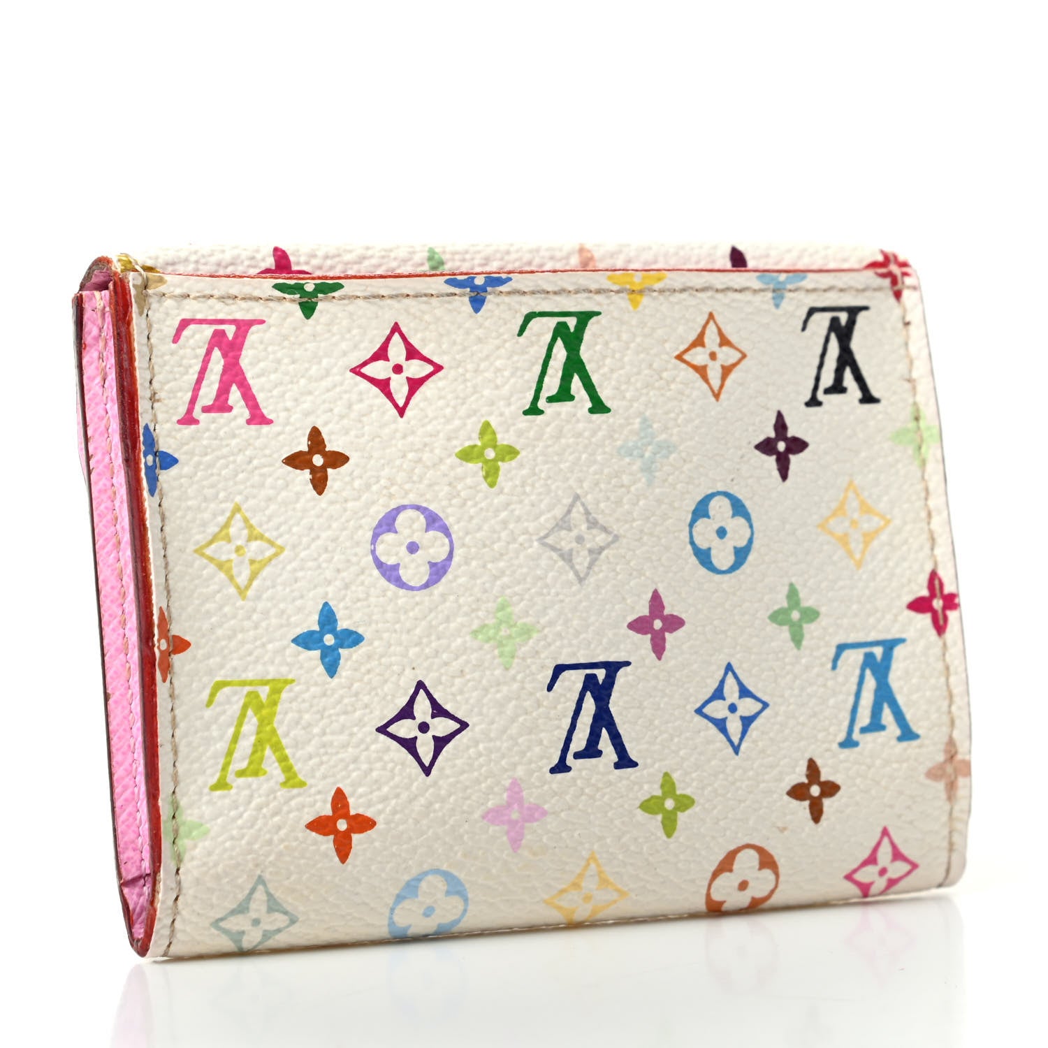Louis Vuitton Monogram Multicolor Business Card Holder White Litchi 3 of 6