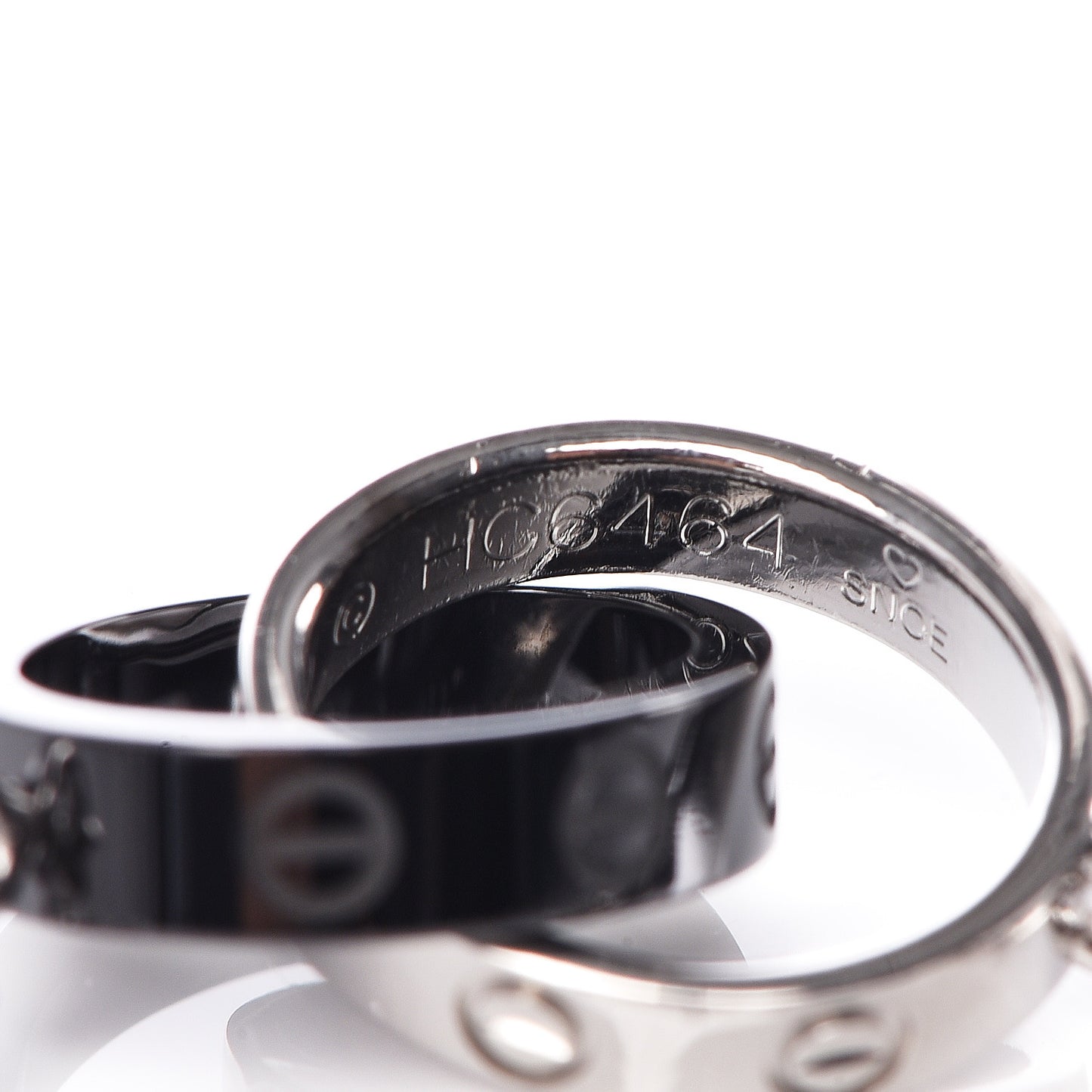 18K White Gold Black Ceramic LOVE Bracelet