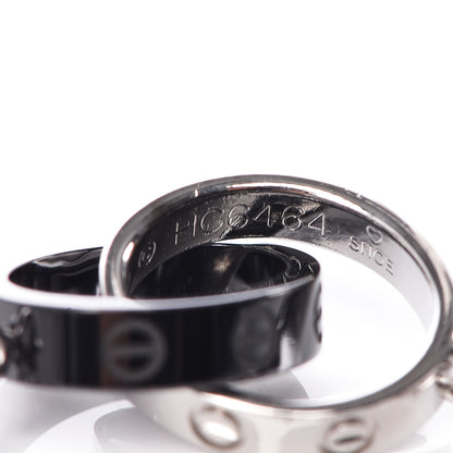 Cartier 18K White Gold Black Ceramic LOVE Bracelet 5 of 6