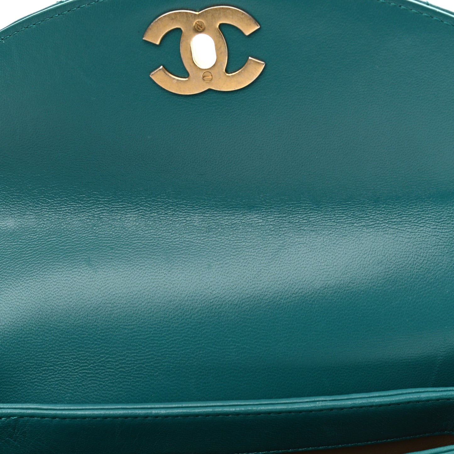 Lambskin Quilted Small Trendy Spirit Top Handle Bag Green