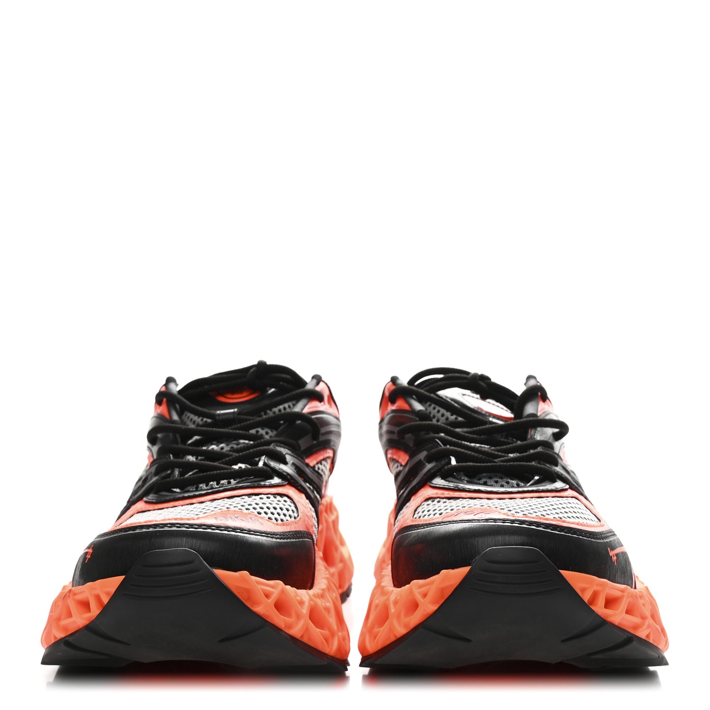 Technical Mesh Calfskin Mens B35 NXXT Sneakers 45 Black Orange
