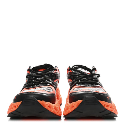 Christian Dior Technical Mesh Calfskin Mens B35 NXXT Sneakers 45 Black Orange 3 of 9